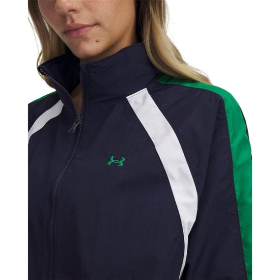 Under Armour Womens/Ladies Icon Crinkle Track Jacket (Blue) - Image 3