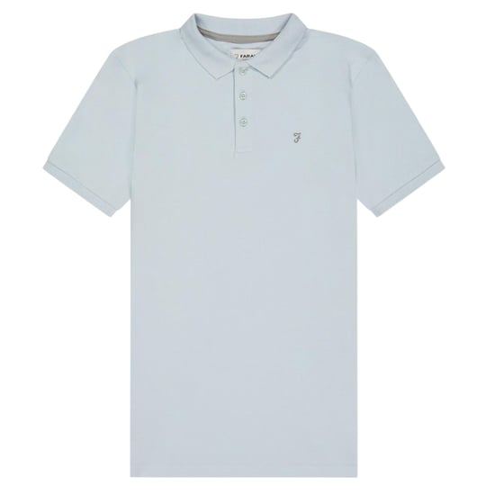 Farah Bugsworth-poloshirt met korte mouwen en borduursel voor jongens (Zoet Water Blauw) - Image 1