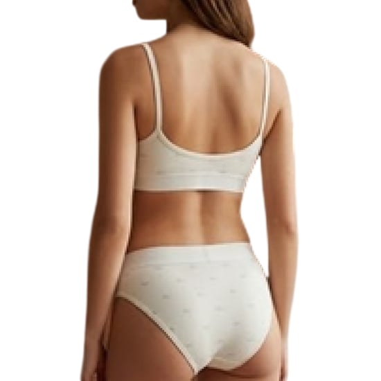 Lacoste Womens/Ladies Logo Cotton Stretch Briefs (White) - Image 2