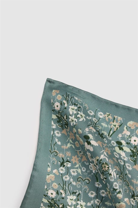 Pocket Square in Teal - Image 2