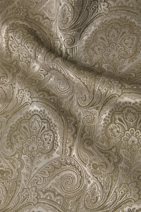 Paisley Pocket Square in Khaki - Image 4