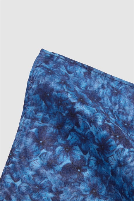 Floral Pocket Square in Blue - Image 2