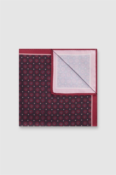Pocket Square in Burgundy - Image 1