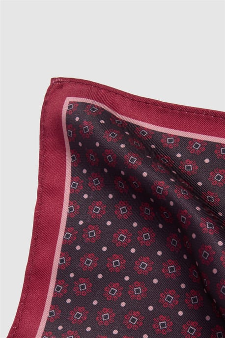 Pocket Square in Burgundy - Image 2