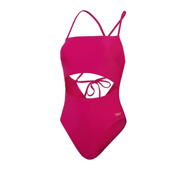 Speedo Dameszwempak met uitsnijdingen en een strik aan de rug (Paars) - Image 1