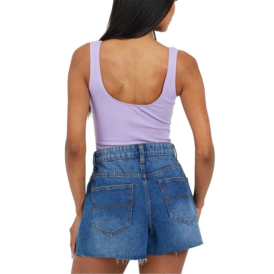 Brave Soul Dames Kanten Bodysuit met Veters (Violet) - Image 2