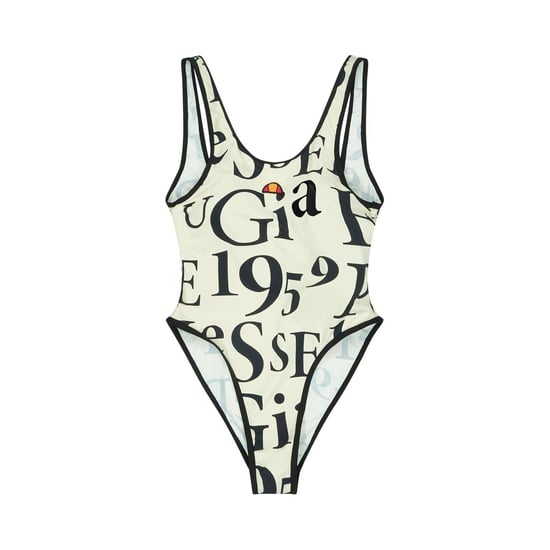 Ellesse Dames-eendelig zwempak met ‘Nives’-opdruk (Gebroken wit) - Image 1
