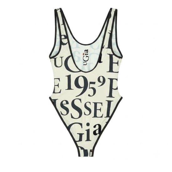 Ellesse Dames-eendelig zwempak met ‘Nives’-opdruk (Gebroken wit) - Image 2