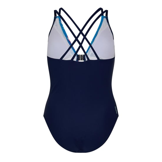 Zoggs Womens/Ladies Wild Rose Cross Back One Piece Swimsuit (Blue) - Image 2