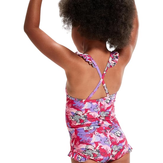 Speedo Meisjeszwempak met ruches en dierenprint (Roze) - Image 2