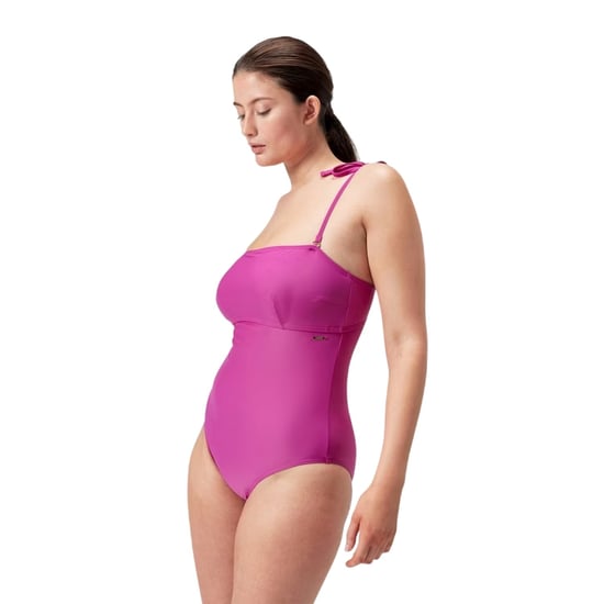 Speedo Dames/Dames Plain Bandeau One Piece Badpak (Roze) - Image 3