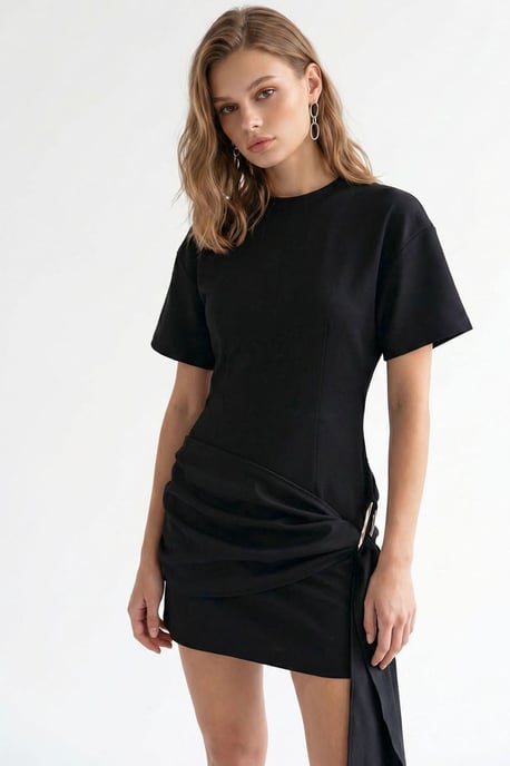 Crepe Geweven Mini-jurk - Image 1