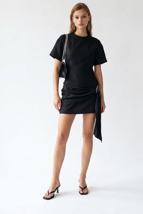 Crepe Geweven Mini-jurk - Image 2