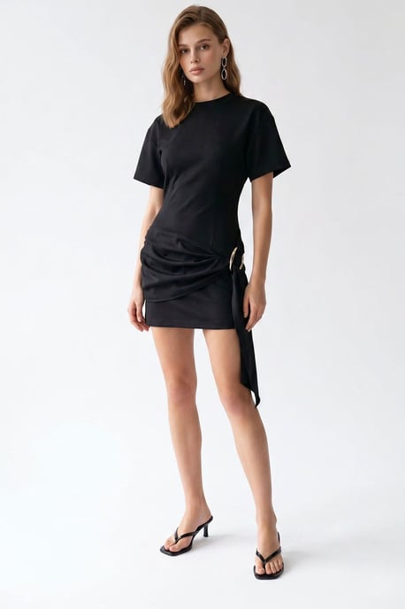 Crepe Geweven Mini-jurk - Image 3