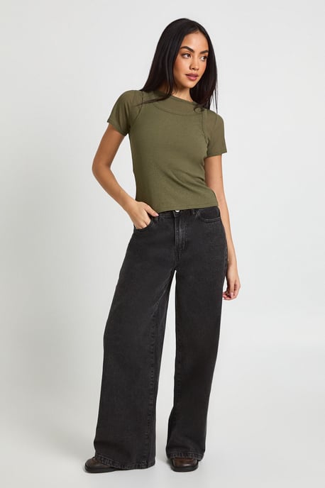 Sherred Textured Rib Double Layered Top - Image 3