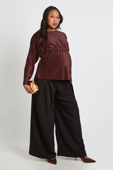 Maternity Plisse Smock Top - Image 3