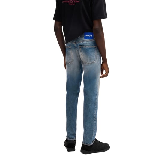 Hugo Slanke herenjeans met 5 zakken (Medium Blauw) - Image 2