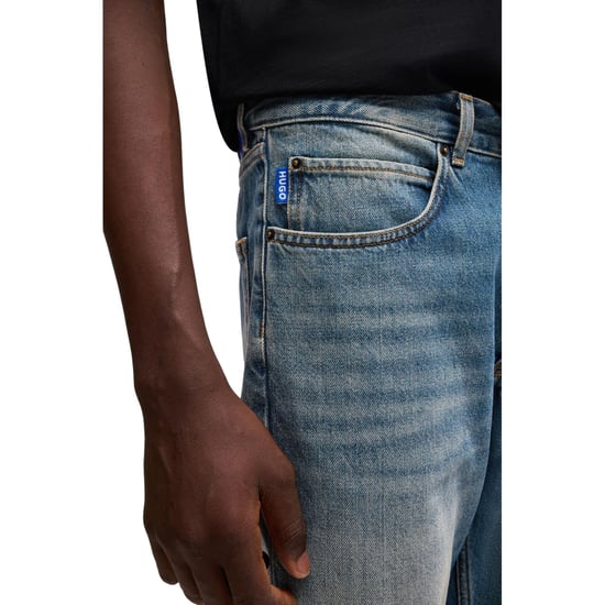 Hugo Slanke herenjeans met 5 zakken (Medium Blauw) - Image 3
