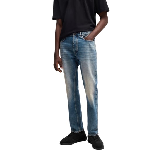 Hugo Slanke herenjeans met 5 zakken (Medium Blauw) - Image 4