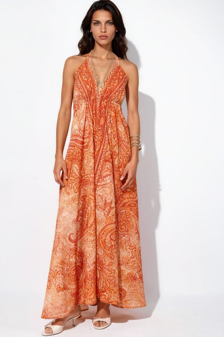 Etnisch Gekleed Bohemian Maxi Jurk - Image 1