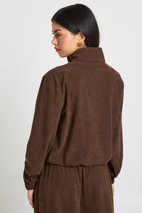 Cord Funnel Neck Tracksuit Top - Image 2