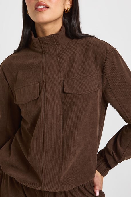 Cord Funnel Neck Tracksuit Top - Image 4