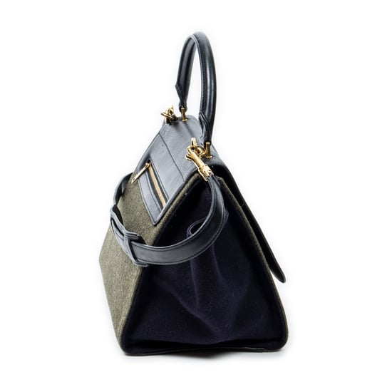 Small Tricolor Trapeze  Shoulder Bag - Image 4