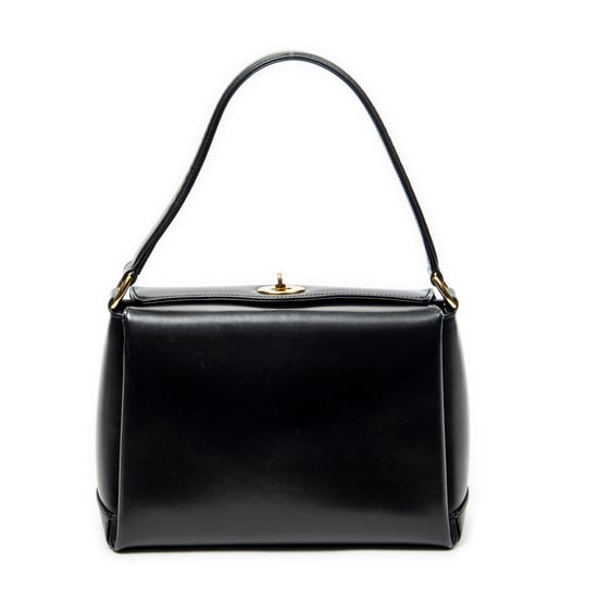 Vintage Fold Over Top Handle Shoulder Bag - Image 1