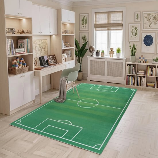 Muratap Kindervloerkleed voetbal wasbaar antislip- 120x170 cm - Image 2