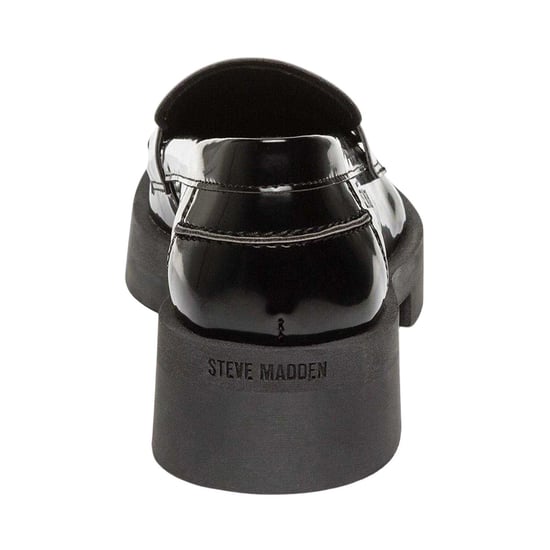 Steve Madden Dames Marina casual penny loafers van lakleer met lage blokhak (Zwart) - Image 2