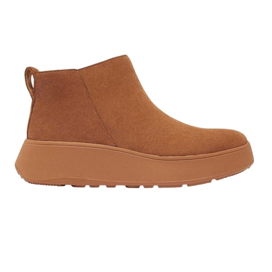 FitFlop Damesmode: enkellaarsjes met platte zool van suède (Tan) - Image 1
