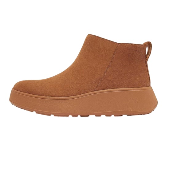 FitFlop Damesmode: enkellaarsjes met platte zool van suède (Tan) - Image 3