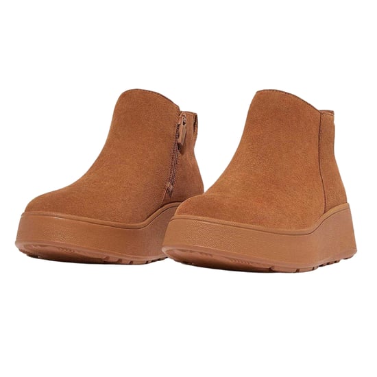 FitFlop Damesmode: enkellaarsjes met platte zool van suède (Tan) - Image 5