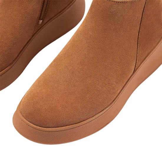 FitFlop Damesmode: enkellaarsjes met platte zool van suède (Tan) - Image 6