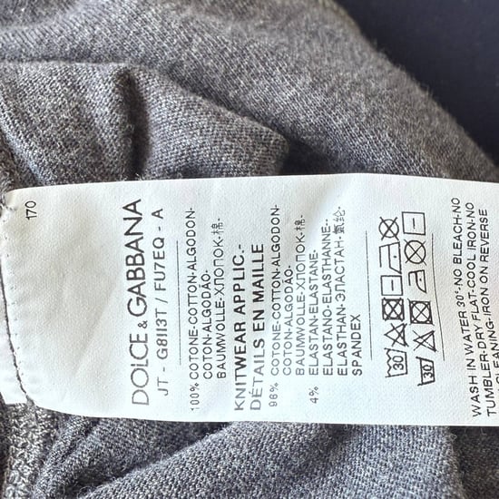 Dolce & Gabbana T-shirt med logotyptryck i grå bomull - Image 5