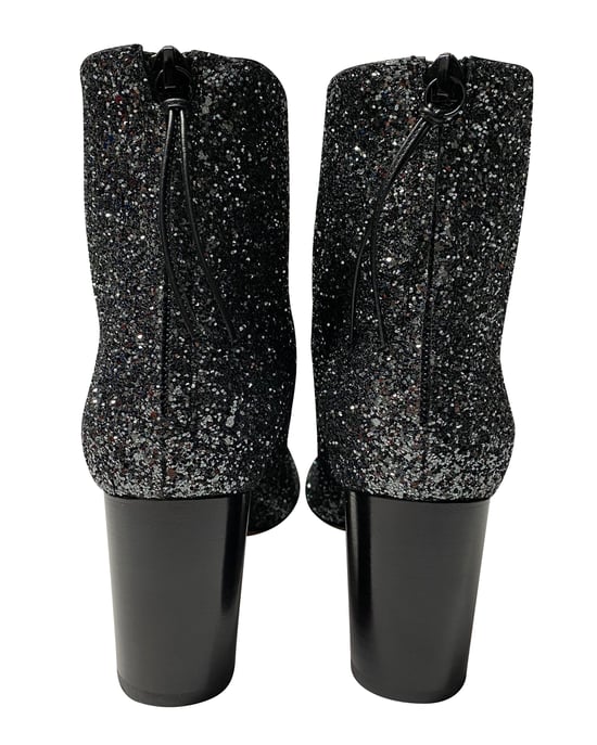 Isabel Marant Ritza Glitter-coated Ankle Boots in Glitter Silver - Image 3