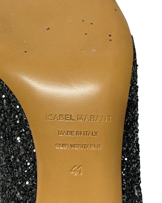 Isabel Marant Ritza Glitter-coated Ankle Boots in Glitter Silver - Image 6