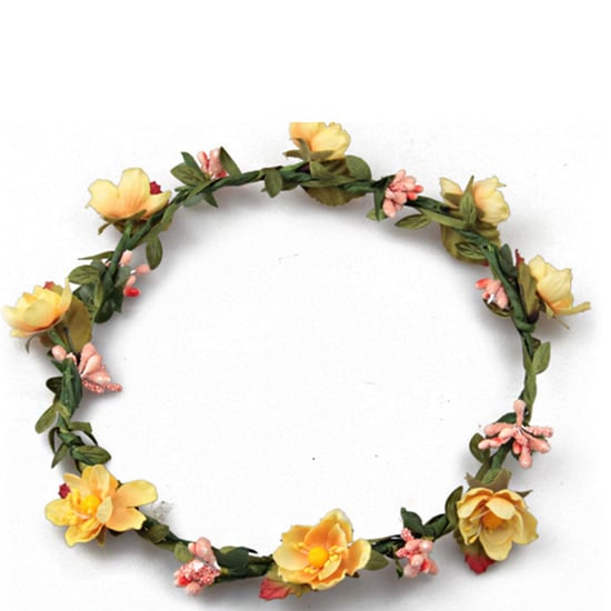 Flower Head Garland Crown Yellow Festival Wedding Summer Boho Hair Accessory Kit - Image 2