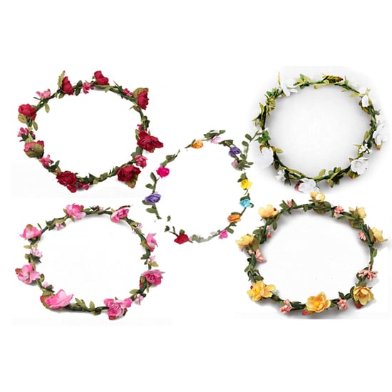 Flower Head Garland Crown Yellow Festival Wedding Summer Boho Hair Accessory Kit - Image 4