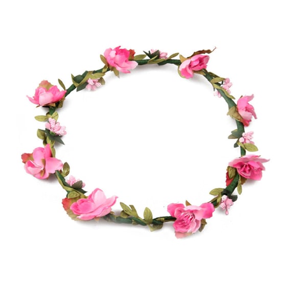 Aquarius Flower Head Crown Red Elegant Floral Wedding Festival - Image 1