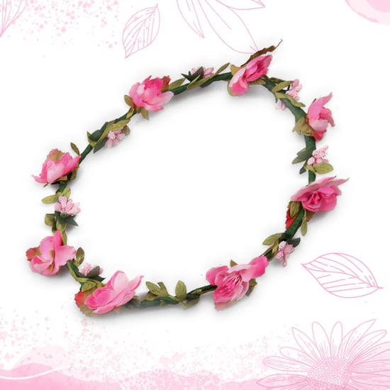 Aquarius Flower Head Crown Red Elegant Floral Wedding Festival - Image 2