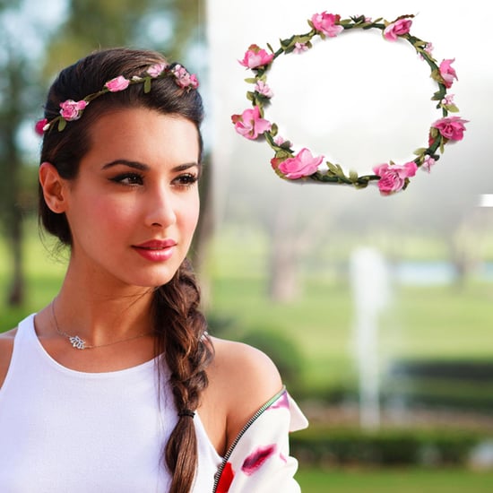 Aquarius Flower Head Crown Red Elegant Floral Wedding Festival - Image 3