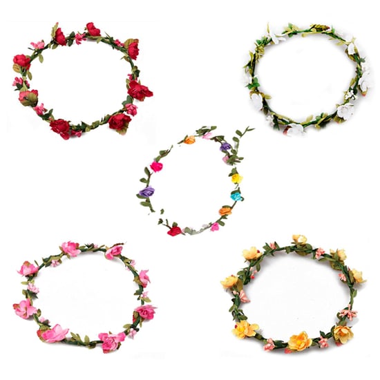 Aquarius Flower Head Crown Red Elegant Floral Wedding Festival - Image 4