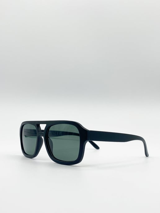 Navigator Retro Style Plastic Frame Sunglasses - Image 4
