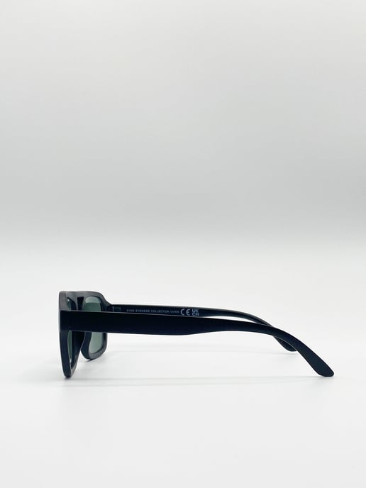 Navigator Retro Style Plastic Frame Sunglasses - Image 5