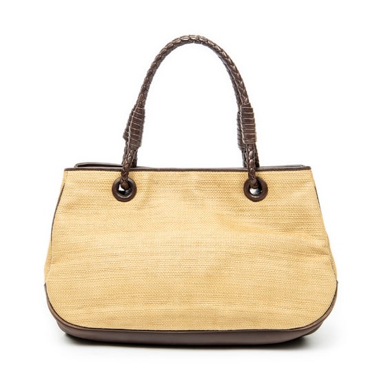 Vintage Straw Tote schoudertas - Image 1