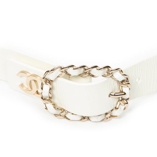 CC Leather and Chain Pearl Belt 75 Belt - Image 2