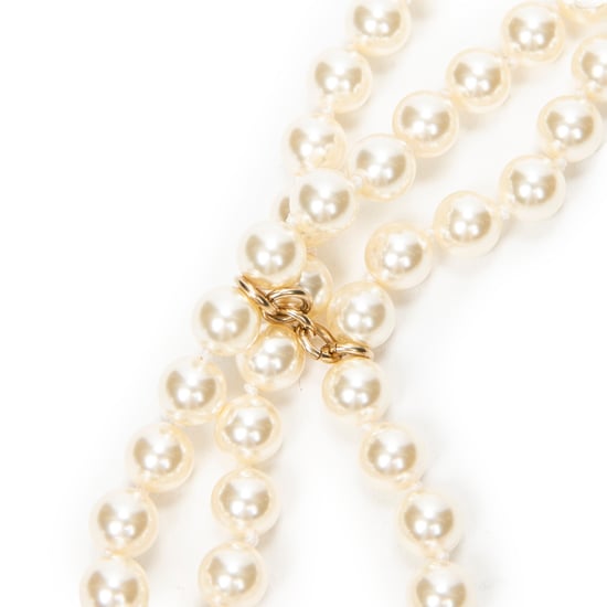 CC Leather and Chain Pearl Belt 75 Belt - Image 3