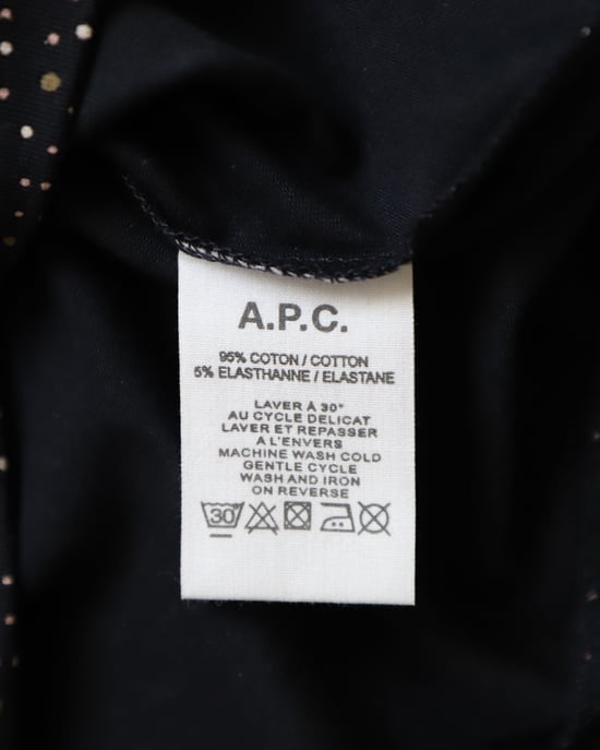 A.P.C. Prickig kortärmad t-shirt i svart bomull med rund hals - Image 5