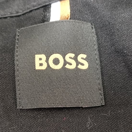 Boss pikétröja med regular fit i svart bomull - Image 2